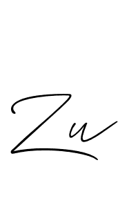 Design your own signature with our free online signature maker. With this signature software, you can create a handwritten (Allison_Script) signature for name Zu. Zu signature style 2 images and pictures png