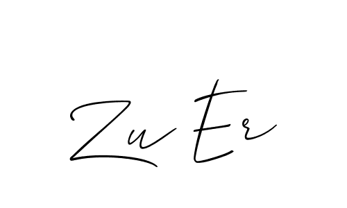 How to make Zu Er signature? Allison_Script is a professional autograph style. Create handwritten signature for Zu Er name. Zu Er signature style 2 images and pictures png