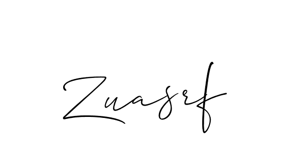 You should practise on your own different ways (Allison_Script) to write your name (Zuasrf) in signature. don't let someone else do it for you. Zuasrf signature style 2 images and pictures png