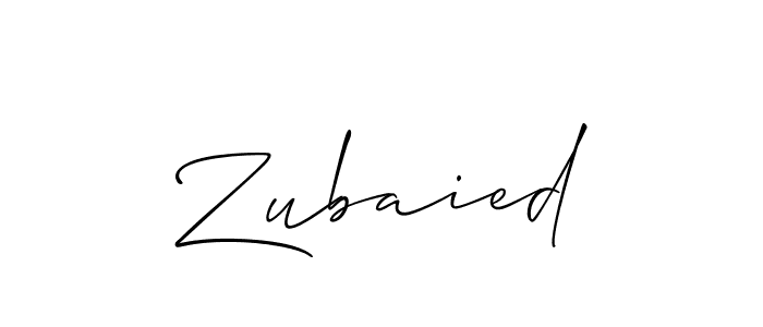 Best and Professional Signature Style for Zubaied. Allison_Script Best Signature Style Collection. Zubaied signature style 2 images and pictures png