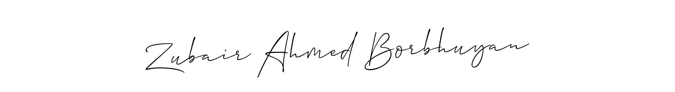 Also You can easily find your signature by using the search form. We will create Zubair Ahmed Borbhuyan name handwritten signature images for you free of cost using Allison_Script sign style. Zubair Ahmed Borbhuyan signature style 2 images and pictures png