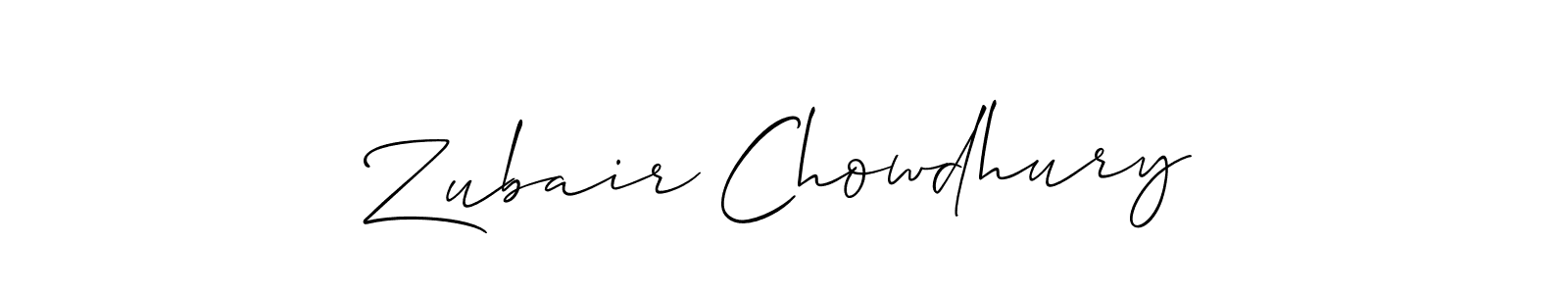 Zubair Chowdhury stylish signature style. Best Handwritten Sign (Allison_Script) for my name. Handwritten Signature Collection Ideas for my name Zubair Chowdhury. Zubair Chowdhury signature style 2 images and pictures png