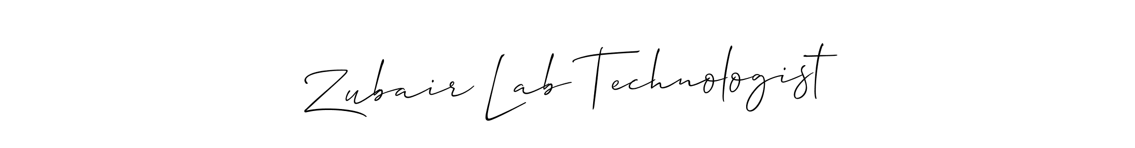Allison_Script is a professional signature style that is perfect for those who want to add a touch of class to their signature. It is also a great choice for those who want to make their signature more unique. Get Zubair Lab Technologist name to fancy signature for free. Zubair Lab Technologist signature style 2 images and pictures png