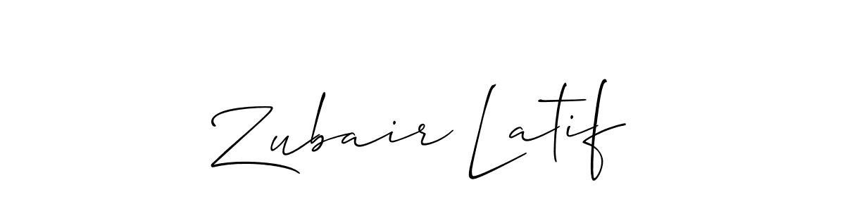 How to make Zubair Latif name signature. Use Allison_Script style for creating short signs online. This is the latest handwritten sign. Zubair Latif signature style 2 images and pictures png