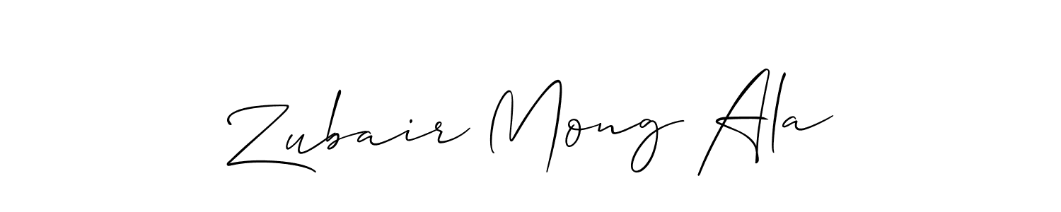 Make a short Zubair Mong Ala signature style. Manage your documents anywhere anytime using Allison_Script. Create and add eSignatures, submit forms, share and send files easily. Zubair Mong Ala signature style 2 images and pictures png