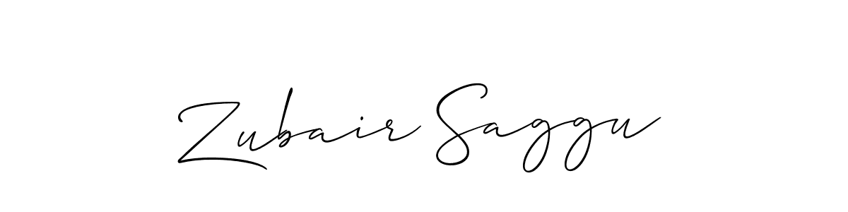 How to Draw Zubair Saggu signature style? Allison_Script is a latest design signature styles for name Zubair Saggu. Zubair Saggu signature style 2 images and pictures png