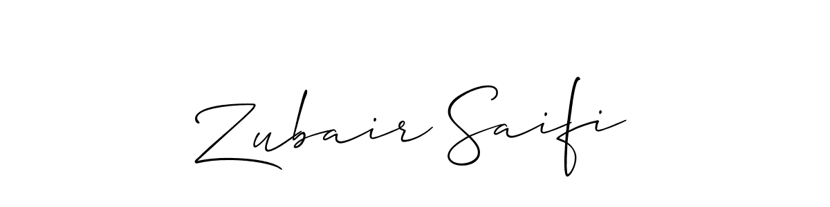 Make a beautiful signature design for name Zubair Saifi. With this signature (Allison_Script) style, you can create a handwritten signature for free. Zubair Saifi signature style 2 images and pictures png