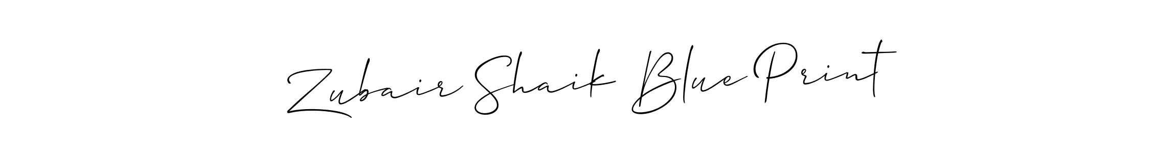 Also You can easily find your signature by using the search form. We will create Zubair Shaik Blue Print name handwritten signature images for you free of cost using Allison_Script sign style. Zubair Shaik Blue Print signature style 2 images and pictures png