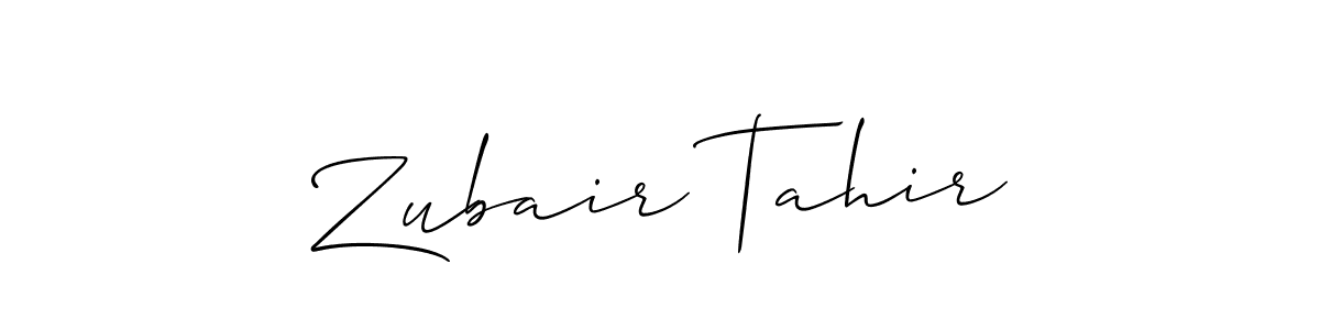 Also we have Zubair Tahir name is the best signature style. Create professional handwritten signature collection using Allison_Script autograph style. Zubair Tahir signature style 2 images and pictures png