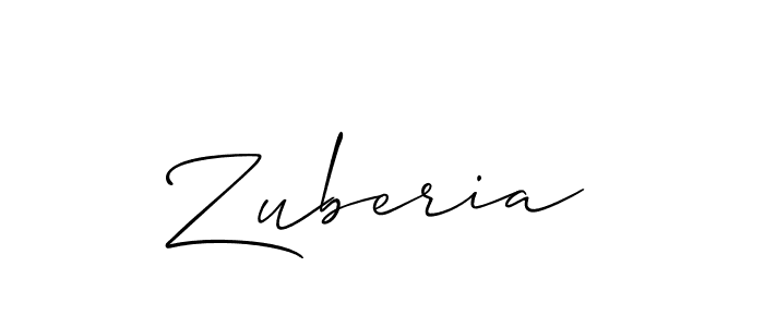 The best way (Allison_Script) to make a short signature is to pick only two or three words in your name. The name Zuberia include a total of six letters. For converting this name. Zuberia signature style 2 images and pictures png