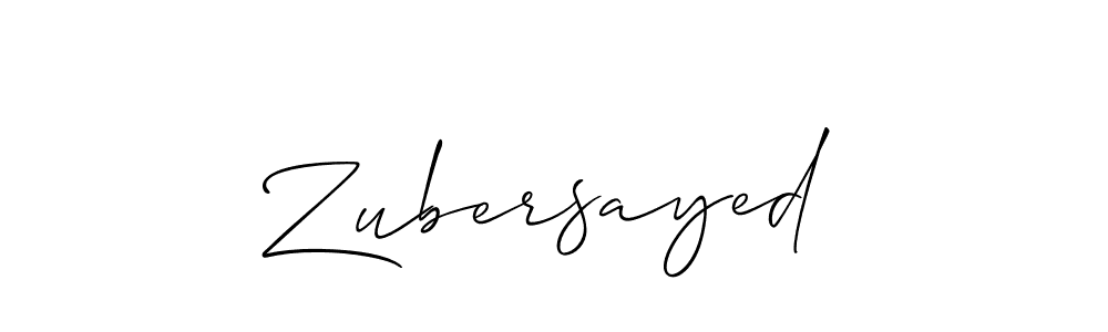 Make a beautiful signature design for name Zubersayed. With this signature (Allison_Script) style, you can create a handwritten signature for free. Zubersayed signature style 2 images and pictures png