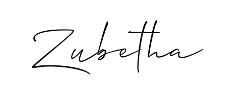 Best and Professional Signature Style for Zubetha. Allison_Script Best Signature Style Collection. Zubetha signature style 2 images and pictures png