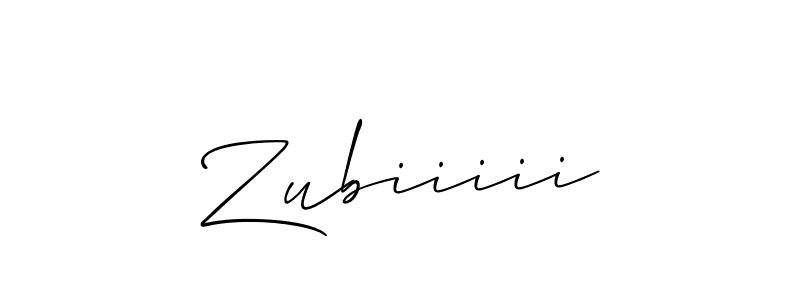 Make a beautiful signature design for name Zubiiiii. With this signature (Allison_Script) style, you can create a handwritten signature for free. Zubiiiii signature style 2 images and pictures png