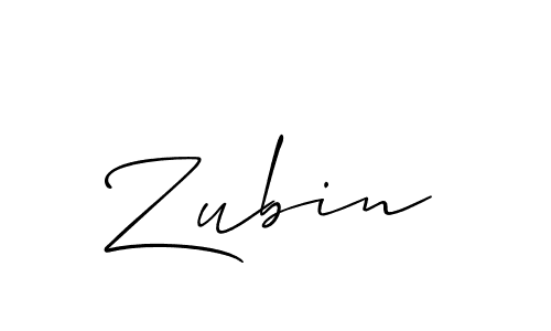 Design your own signature with our free online signature maker. With this signature software, you can create a handwritten (Allison_Script) signature for name Zubin. Zubin signature style 2 images and pictures png