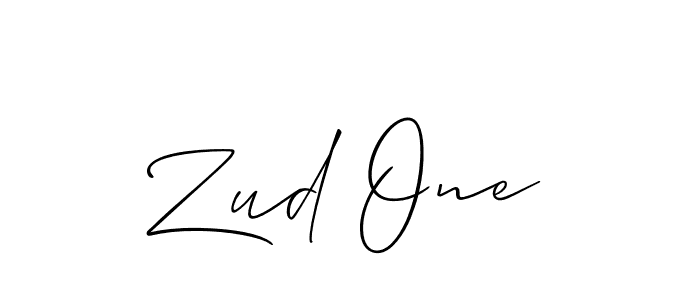 Design your own signature with our free online signature maker. With this signature software, you can create a handwritten (Allison_Script) signature for name Zud One. Zud One signature style 2 images and pictures png