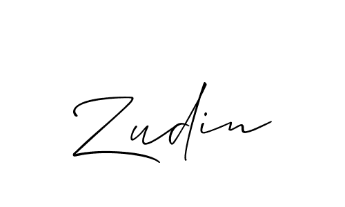 Create a beautiful signature design for name Zudin. With this signature (Allison_Script) fonts, you can make a handwritten signature for free. Zudin signature style 2 images and pictures png