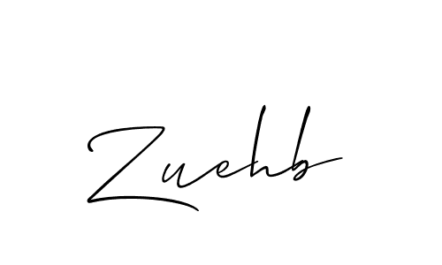 Best and Professional Signature Style for Zuehb. Allison_Script Best Signature Style Collection. Zuehb signature style 2 images and pictures png