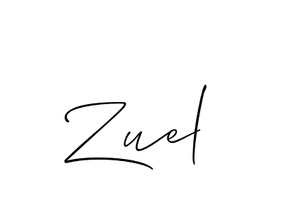 How to Draw Zuel signature style? Allison_Script is a latest design signature styles for name Zuel. Zuel signature style 2 images and pictures png