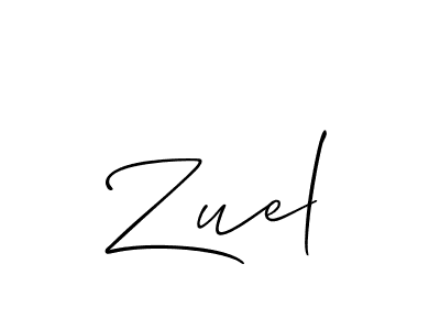 How to Draw Zuel signature style? Allison_Script is a latest design signature styles for name Zuel. Zuel signature style 2 images and pictures png