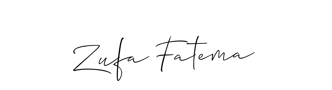 Make a beautiful signature design for name Zufa Fatema. With this signature (Allison_Script) style, you can create a handwritten signature for free. Zufa Fatema signature style 2 images and pictures png