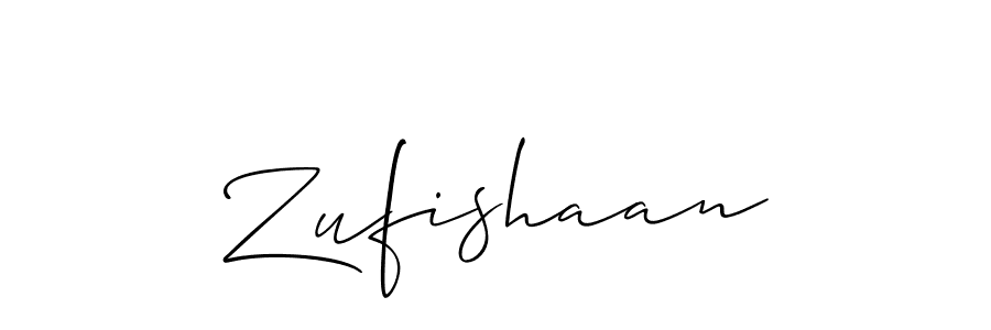 Make a beautiful signature design for name Zufishaan. With this signature (Allison_Script) style, you can create a handwritten signature for free. Zufishaan signature style 2 images and pictures png