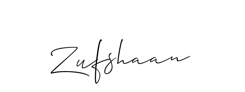 How to make Zufshaan signature? Allison_Script is a professional autograph style. Create handwritten signature for Zufshaan name. Zufshaan signature style 2 images and pictures png