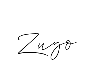 Zugo stylish signature style. Best Handwritten Sign (Allison_Script) for my name. Handwritten Signature Collection Ideas for my name Zugo. Zugo signature style 2 images and pictures png