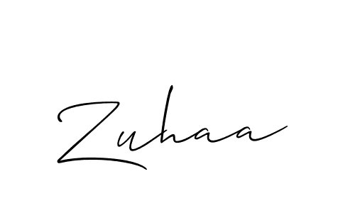 Also we have Zuhaa name is the best signature style. Create professional handwritten signature collection using Allison_Script autograph style. Zuhaa signature style 2 images and pictures png