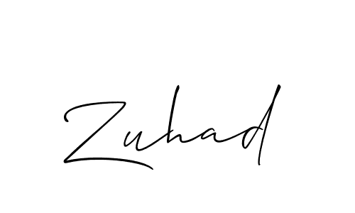 Make a short Zuhad signature style. Manage your documents anywhere anytime using Allison_Script. Create and add eSignatures, submit forms, share and send files easily. Zuhad signature style 2 images and pictures png