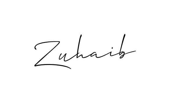 if you are searching for the best signature style for your name Zuhaib. so please give up your signature search. here we have designed multiple signature styles  using Allison_Script. Zuhaib signature style 2 images and pictures png