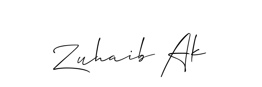 Zuhaib Ak stylish signature style. Best Handwritten Sign (Allison_Script) for my name. Handwritten Signature Collection Ideas for my name Zuhaib Ak. Zuhaib Ak signature style 2 images and pictures png