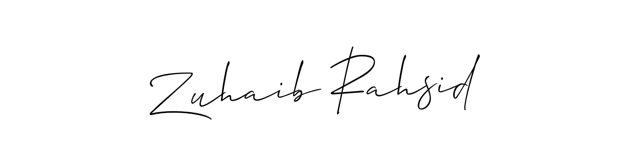 It looks lik you need a new signature style for name Zuhaib Rahsid. Design unique handwritten (Allison_Script) signature with our free signature maker in just a few clicks. Zuhaib Rahsid signature style 2 images and pictures png