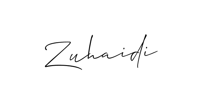 Design your own signature with our free online signature maker. With this signature software, you can create a handwritten (Allison_Script) signature for name Zuhaidi. Zuhaidi signature style 2 images and pictures png