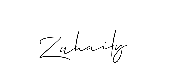 Once you've used our free online signature maker to create your best signature Allison_Script style, it's time to enjoy all of the benefits that Zuhaily name signing documents. Zuhaily signature style 2 images and pictures png