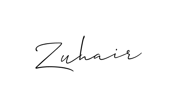 How to make Zuhair name signature. Use Allison_Script style for creating short signs online. This is the latest handwritten sign. Zuhair signature style 2 images and pictures png