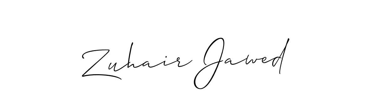 Create a beautiful signature design for name Zuhair Jawed. With this signature (Allison_Script) fonts, you can make a handwritten signature for free. Zuhair Jawed signature style 2 images and pictures png