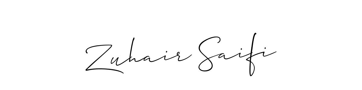 Use a signature maker to create a handwritten signature online. With this signature software, you can design (Allison_Script) your own signature for name Zuhair Saifi. Zuhair Saifi signature style 2 images and pictures png