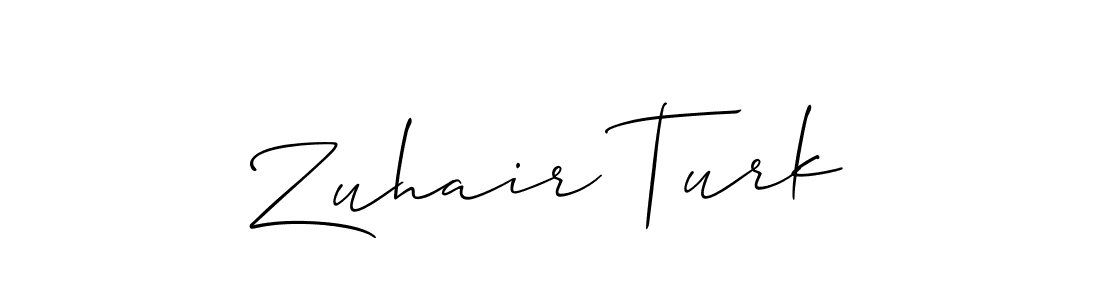 How to make Zuhair Turk signature? Allison_Script is a professional autograph style. Create handwritten signature for Zuhair Turk name. Zuhair Turk signature style 2 images and pictures png