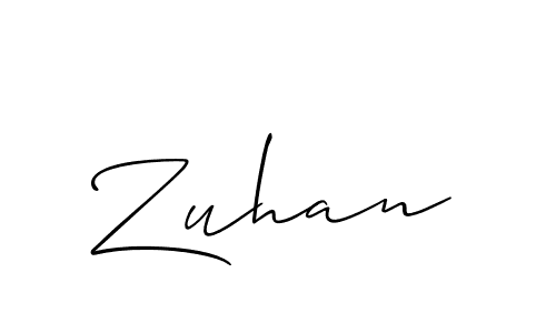 Best and Professional Signature Style for Zuhan. Allison_Script Best Signature Style Collection. Zuhan signature style 2 images and pictures png