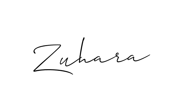 Make a beautiful signature design for name Zuhara. Use this online signature maker to create a handwritten signature for free. Zuhara signature style 2 images and pictures png