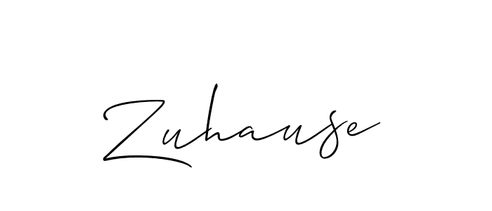 Make a beautiful signature design for name Zuhause. With this signature (Allison_Script) style, you can create a handwritten signature for free. Zuhause signature style 2 images and pictures png