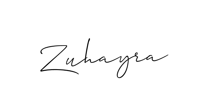 Make a beautiful signature design for name Zuhayra. Use this online signature maker to create a handwritten signature for free. Zuhayra signature style 2 images and pictures png
