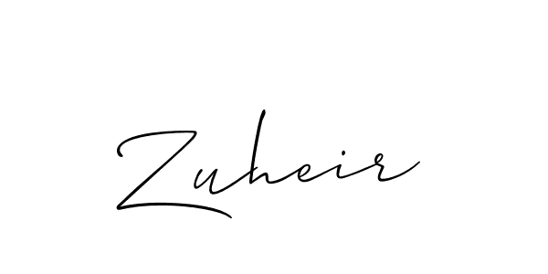 Make a beautiful signature design for name Zuheir. Use this online signature maker to create a handwritten signature for free. Zuheir signature style 2 images and pictures png
