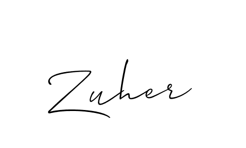Best and Professional Signature Style for Zuher. Allison_Script Best Signature Style Collection. Zuher signature style 2 images and pictures png