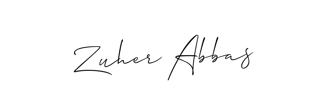 Also You can easily find your signature by using the search form. We will create Zuher Abbas name handwritten signature images for you free of cost using Allison_Script sign style. Zuher Abbas signature style 2 images and pictures png