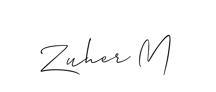 Create a beautiful signature design for name Zuher M. With this signature (Allison_Script) fonts, you can make a handwritten signature for free. Zuher M signature style 2 images and pictures png