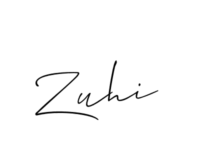 Make a beautiful signature design for name Zuhi. With this signature (Allison_Script) style, you can create a handwritten signature for free. Zuhi signature style 2 images and pictures png