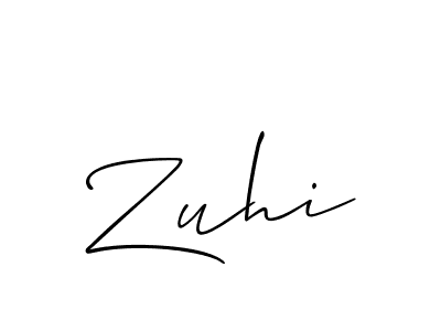 Make a beautiful signature design for name Zuhi. With this signature (Allison_Script) style, you can create a handwritten signature for free. Zuhi signature style 2 images and pictures png