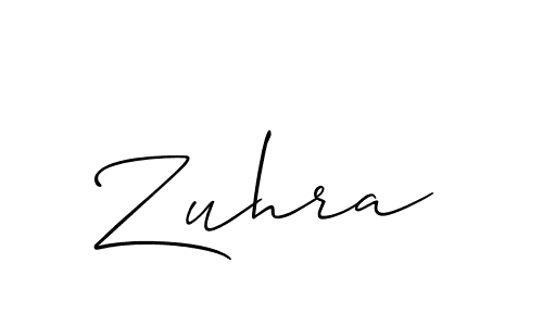 The best way (Allison_Script) to make a short signature is to pick only two or three words in your name. The name Zuhra include a total of six letters. For converting this name. Zuhra signature style 2 images and pictures png