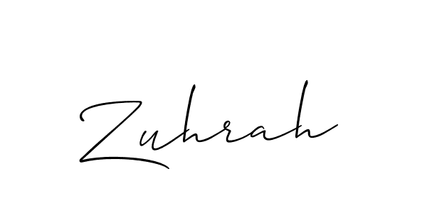 You should practise on your own different ways (Allison_Script) to write your name (Zuhrah) in signature. don't let someone else do it for you. Zuhrah signature style 2 images and pictures png